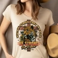 thumbnail image 4 of Be Strong Be Brave T-Shirt – Leopard Cross Christian Bible Verse Tee, Ash, Size 3XL, 4 of 6