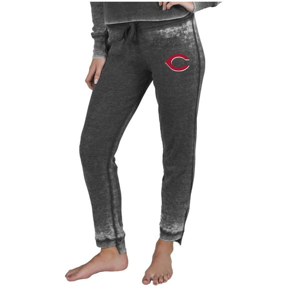 Women's Concepts Sport Charcoal Cincinnati Reds Resurgence Waffle Knit Pants