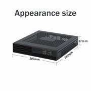 Rollbacks & More DX01 Thin Mini ITX Desktop Computer Chassis Half Height Portable Case