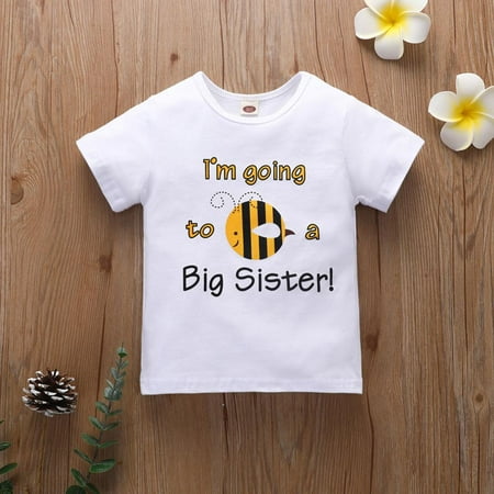 

[BRAND CLEARANCE!!!] 1-5T Children s Printed T-shirt Casual Tops Summer Cotton Kid Clothes O-Neck Fashion Style for Birthday Party (Style B)