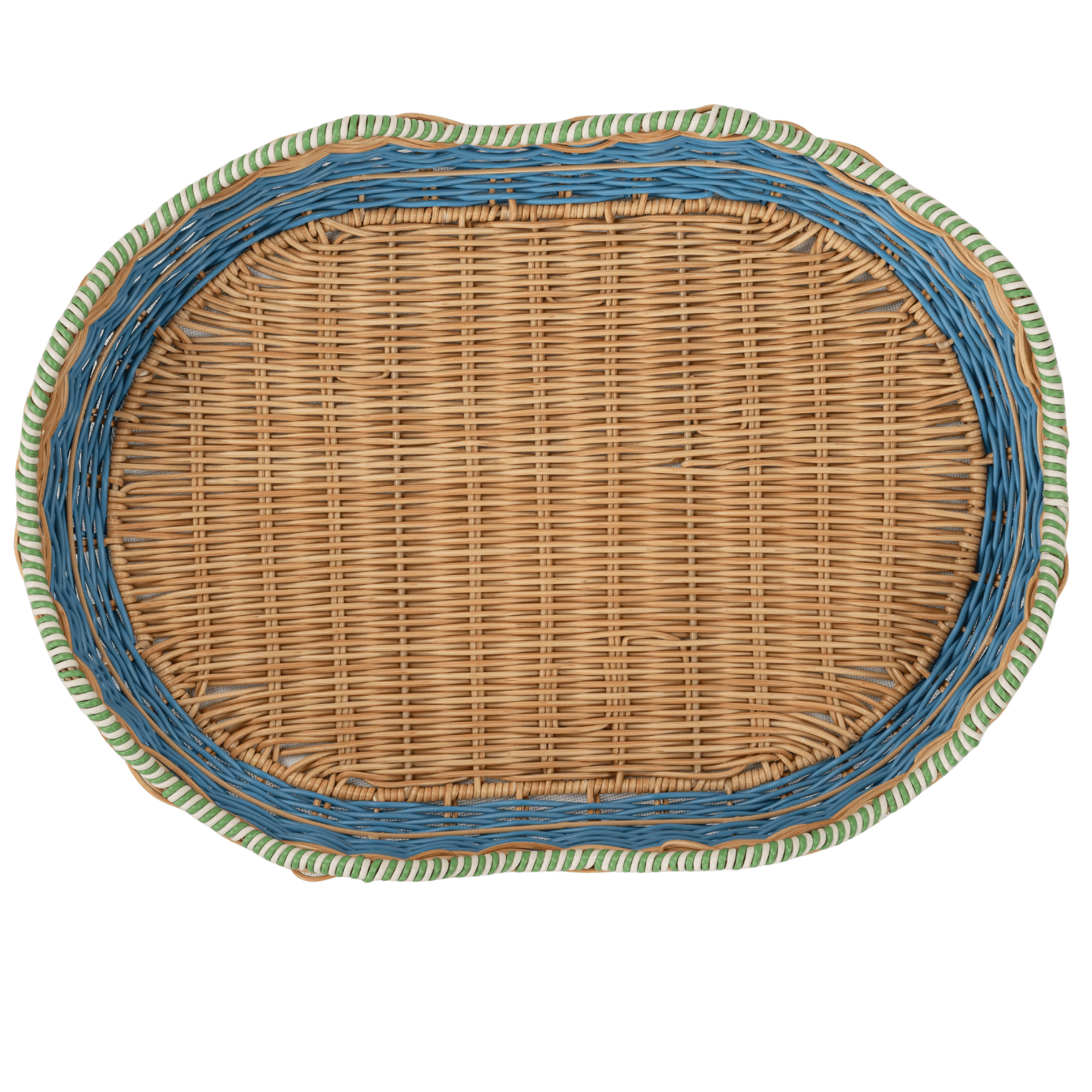 Beautiful Two-Tone Rattan Serving Tray by Drew Barrymore