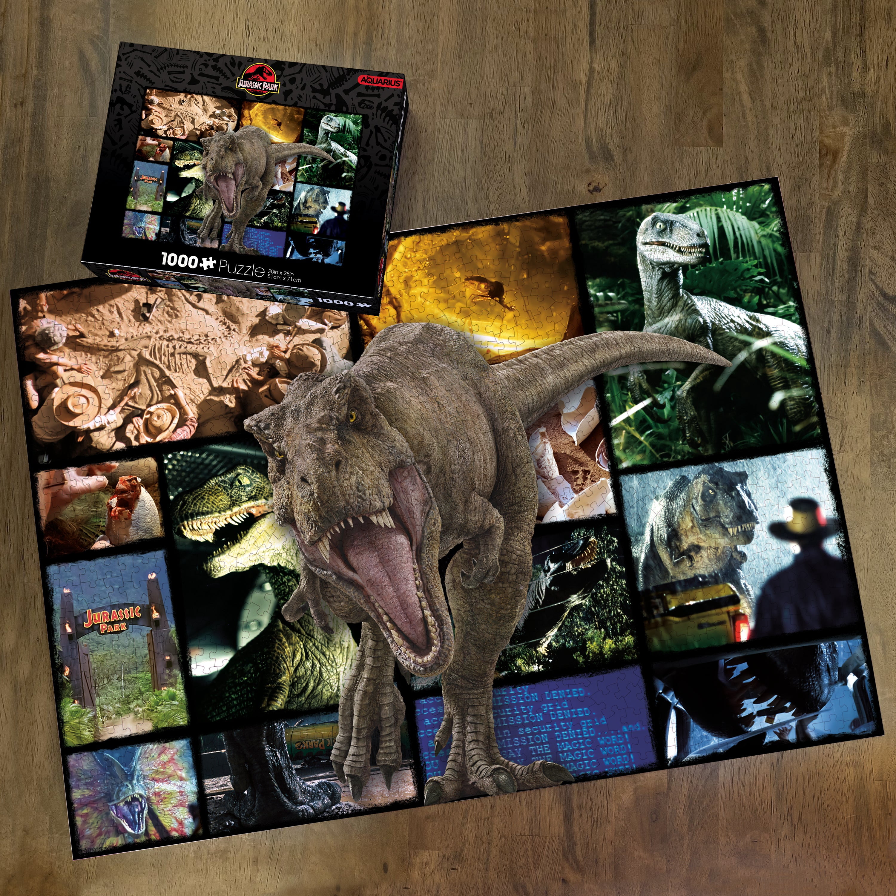 Aquarius Jurassic Park Collage 1000 Piece Jigsaw Puzzle