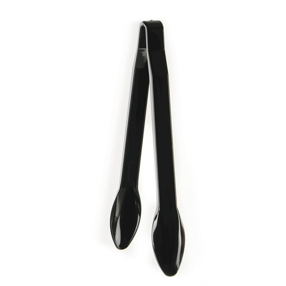 Set of 12 - Heavy Duty Black Serving Tongs - 12 inch - Plastic Disposable Salad Tongs - High Heat Plastic, Catering, Salads, Bakery, Buffets, BBQ, Ice, Hot and Cold Foods (12")
