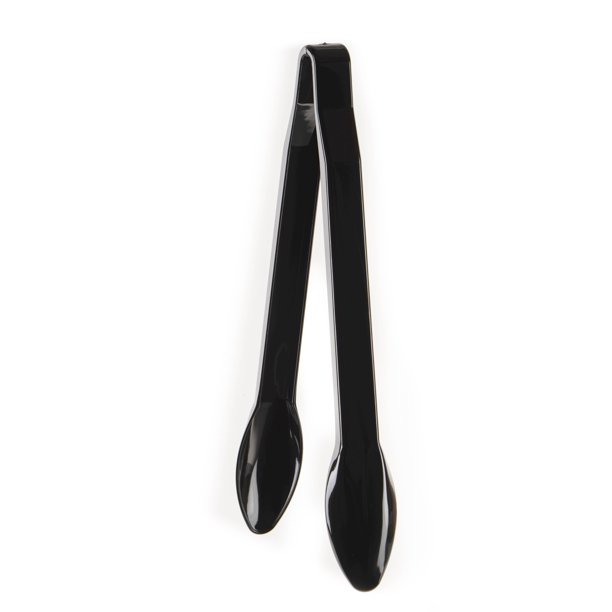 Set of 3 Heavy Duty Black Serving Tongs 12 inch Plastic