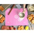 thumbnail image 7 of Silicone Baking Mat for Pastry Rolling with Measurements, Liner Heat Resistance Table Placemat Pad Pastry Board, Reusable Non-Stick Silicone Baking Mat for Housewife, Cooking Enthusiasts (Pink), 7 of 7