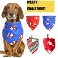 thumbnail image 2 of Juego de decoración navideña para perros, 1 bufanda triangular a cuadros de búfalo para cachorros, gatos, mascotas pequeñas, medianas y grandes, toalla navideña para saliva de mascotas, bufanda para, 2 of 2