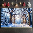 thumbnail image 4 of Snow-covered Branches Winter Banner Fairy Lights Christmas Banner Winter Forest Blue Tone Snowy Tree Banner for Christmas Party Winter Celebration New Year Eve, 4 of 9