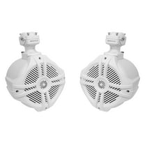 Pair Rockville RWB70W White 6.5" 250w Marine Wakeboard 360° Swivel Tower Speakers