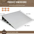 thumbnail image 2 of Huloretions Door Threshold Ramp,Portable Wheelchair Ramp 4" Rise Door Ramp Aluminum Entry Ramp or Doorways Rated 800 lbs Load Capacity for Wheelchair Scooters Power Chairs Walkers Metallic, 2 of 7