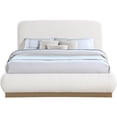 thumbnail image 3 of Meridian Furniture Rigby Cream Boucle Fabric King Bed, 3 of 19