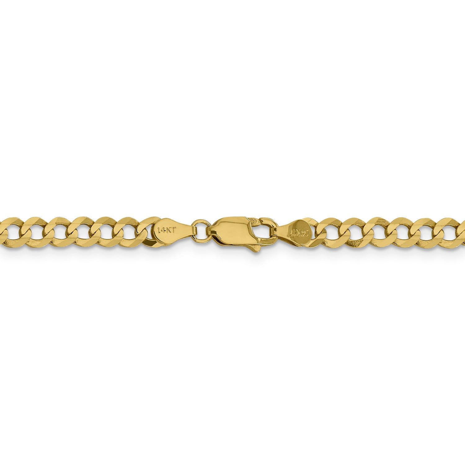 Lightweight Miami Cuban Link Chain Necklace in Real 14k Yellow