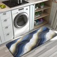 thumbnail image 3 of Blue White Gold Marble Pattern Kitchen Rug Mat,Kitchen Runner Rugs Non Skid Washable,Decorative Kitchen Floor Mats for Kitchen,Sink,Laundry,17"x47.2", 3 of 7