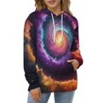 thumbnail image 4 of Galaxy Spiral Nebula Art 3D Print Hoodie Men Women Autumn Thin Pullover Sweatshirt Vintage Streetwear Tops, 4 of 6