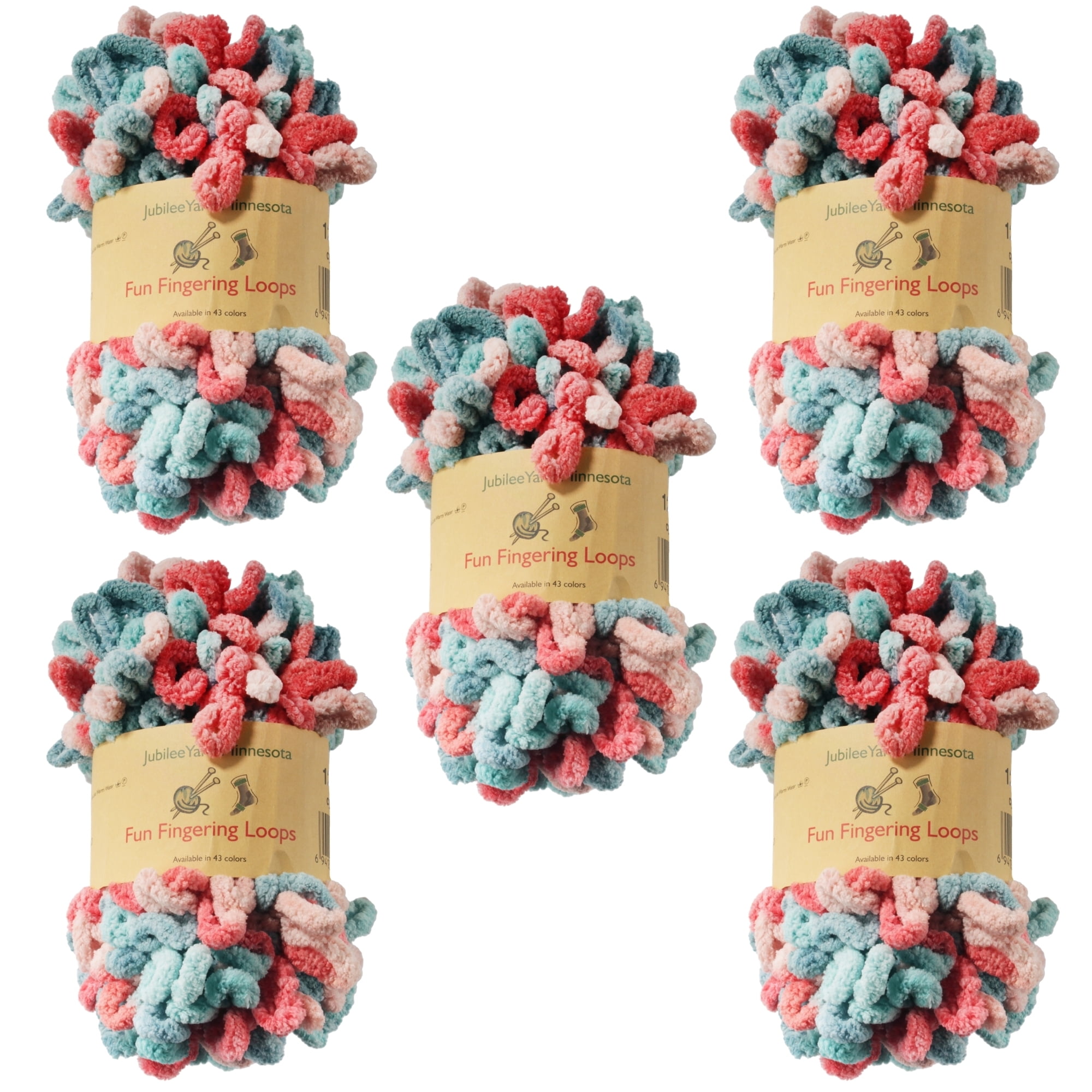 JubileeYarn Fun Finger Loops Yarn Polyester Jumbo Loop Yarn 100g