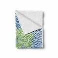 thumbnail image 2 of World Map Soft Flannel Fleece Throw Blanket, Map of the World Fingerprint Style Continents Asia Europe Africa America, Cozy Plush for Indoor and Outdoor Use, 50" x 60", Navy Blue Green, by Ambesonne, 2 of 6