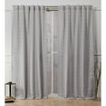 thumbnail image 3 of Nicole Miller Helix Embellished Square Hidden Tab/Rod Pocket Top Light Filtering Curtain Panel Pair, 54"x84", White, 3 of 5