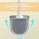 thumbnail image 4 of Cepillo de baño de silicona con soporte autoadhesivo, cepillo de baño montado en la pared, seguro para pared con rejillas de ventilación y cepillo de baño para baño, inodoro, 4 of 5