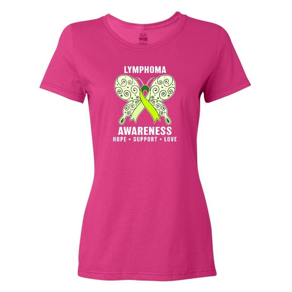 Inktastic Lymphoma Awareness Hope Support and Love Women's T-Shirt