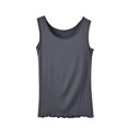 thumbnail image 2 of Tank Tops for Women Plus Size under $3 Sleeveless Solid Color Round Neck Casual Tank Top Gray M, 2 of 6