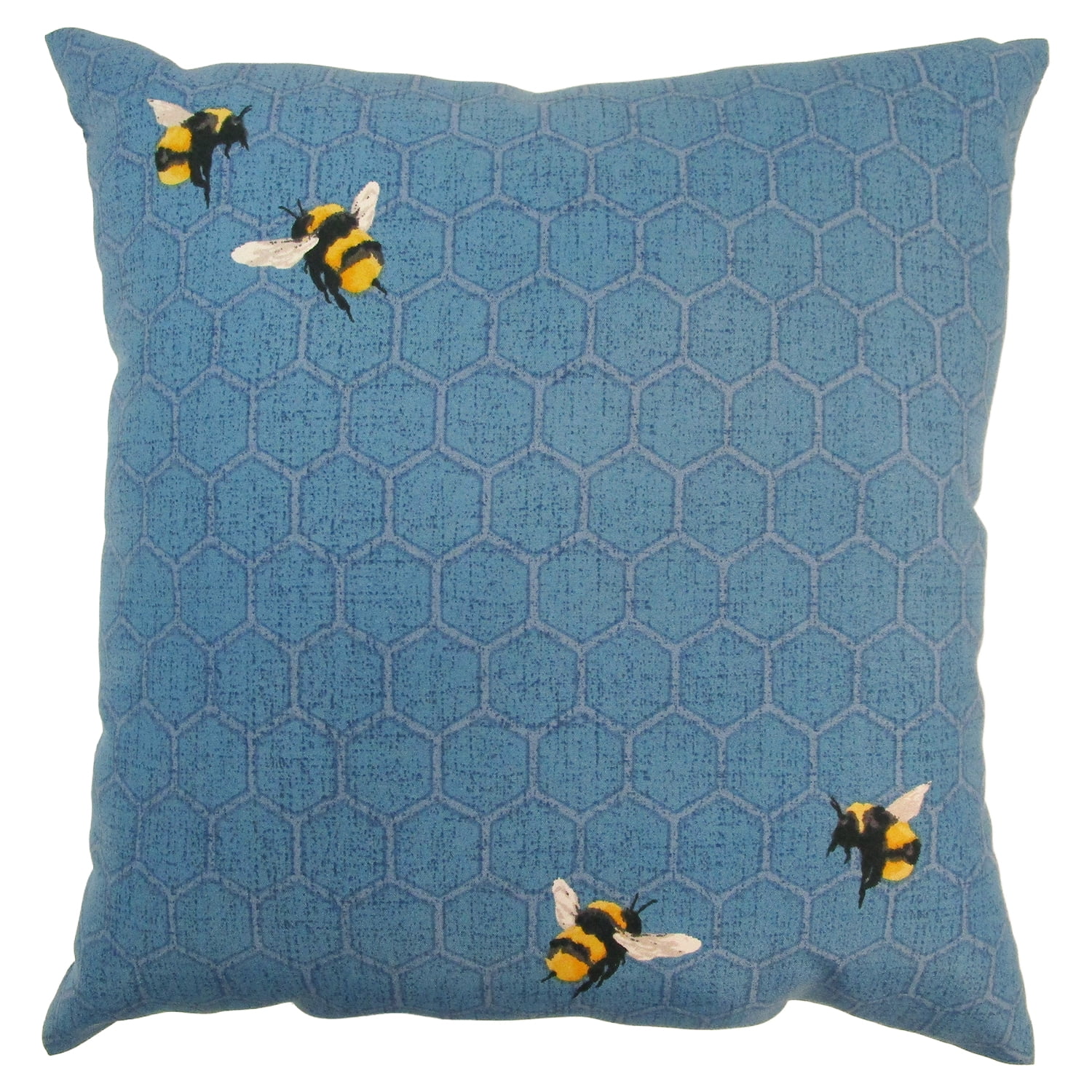 Mainstays 16" x 16" Reversible Decorative Outdoor Throw Pillow, Bee Kind