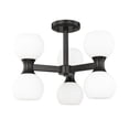 thumbnail image 2 of 494-6SF-MB-Z-Lite-Artemis - 6 Light Semi-Flush Mount In Mid-Century Modern Style-13.75 Inches Tall and 18 Inches Wide-Matte Black Finish, 2 of 2