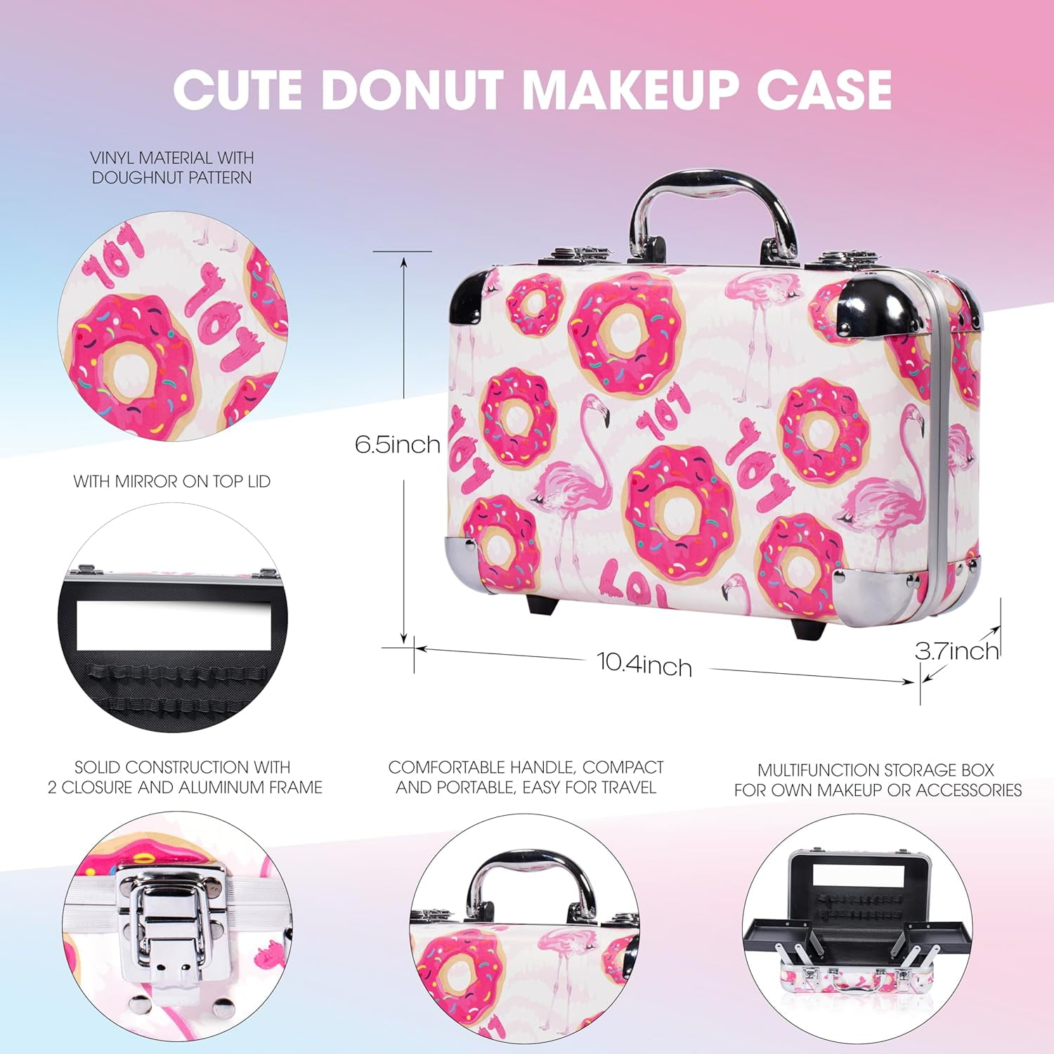 Hot Sugar Makeup Kit for Girls 10-12, Basic Cosmetic Set for Women - Perfect Gift to Begin The Makeup Journey (Doughnut)