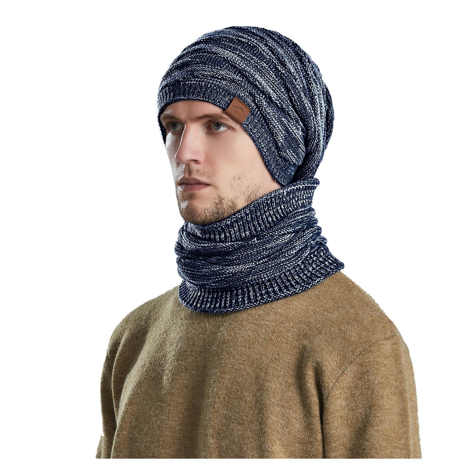 Men's And Women's Winter Knitted Windproof Hood Scarf Coif Winter Knit