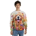 thumbnail image 4 of Welcome Spring Summer Golden Retriever Portrait Flower Blue Sky All Over Print 3D Sweatshirt Unisex Merch Goldens Dog Lover Gifts Idea - 12001, 4 of 6