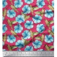thumbnail image 1 of Soimoi Georgette Viscose Fabric Hummingbird & Floral Decor Fabric Printed Yard 42 Inch Wide, 1 of 1