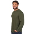 thumbnail image 2 of Ozark Trail Men's Crewneck Twill Thermal Shirt with Long Sleeves, Sizes S-2XL, 2 of 4