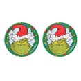 thumbnail image 2 of Grinch Decor Grinch Christmas Decorations Bathroom Grinch Christmas Decorations 2PCS Car Cup-Coasters, Christmas Car Cup Holder Insert-Coaster, Universal Vehicle Interior Accessories Cup Mats, 2 of 3