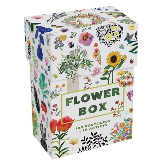 Flower Box: 100 Postcards by 10 artists (100 botanical artworks by 10 artists in a keepsake box)