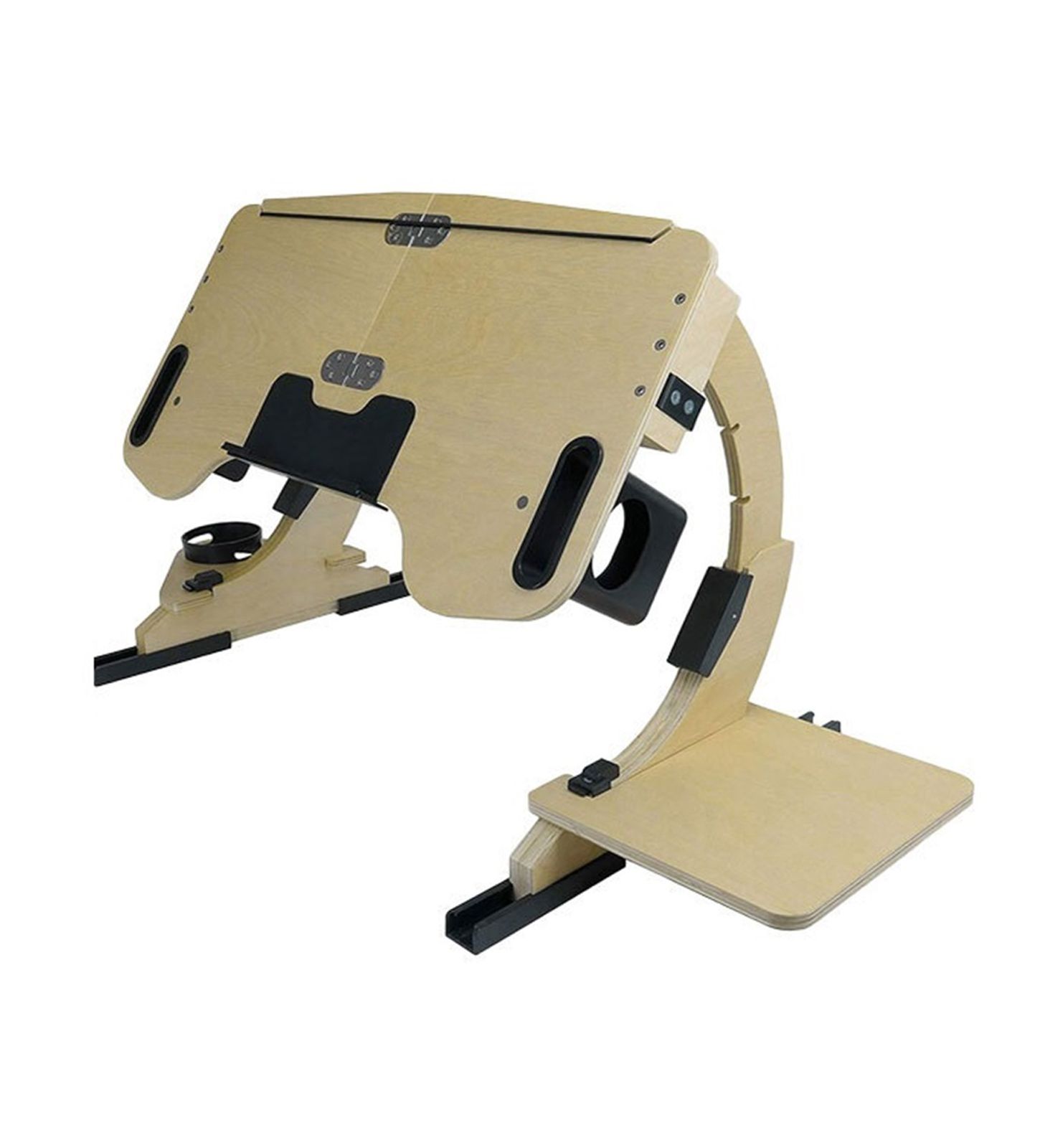 Multifunctional Lazy Person Lying Desk Wooden 360°Adjustable Notebook Stand, Desk Computer Stand, Portable Foldable Stand