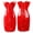 Red, variant on Faux Leather Boned Overbust Bustier Shaper Corset Body Shaper Tummy Control Black M