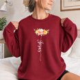 thumbnail image 3 of Jollimate Floral Jesus Sweatshirt, Women's Faith Sweatshirt, Religious Gift For Her, Believer Gift, 3 of 6