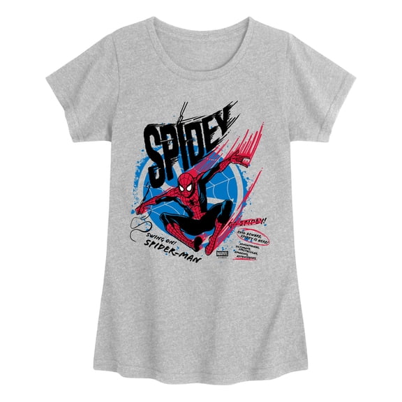 Spider-Man - Spidey Speed - Youth Girls Fitted Short Sleeve T-Shirt