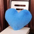 thumbnail image 1 of Zhuge Almohada decorativa con forma de corazón y relleno de piel sintética de conejo suave para niños, niñas, amigos y San Valentín (40,6 x 50,8 cm, azul oscuro), 1 of 2