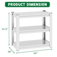thumbnail image 5 of Adjustable 3-Tier Metal Fish Tank Stand 20-30 Gallon 31.5"L x 18"W x 34"H Heavy Duty Rack Shelf for Home Office Aquarium Accessories Storage, 5 of 7