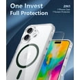 thumbnail image 4 of KOMI for Phone 16 Case: Clear Military Grade Drop Protection Anti Yellowing Slim Case - Rugged Shockproof Protective Transparent Cell Phone Cover Clear-Green, 4 of 5