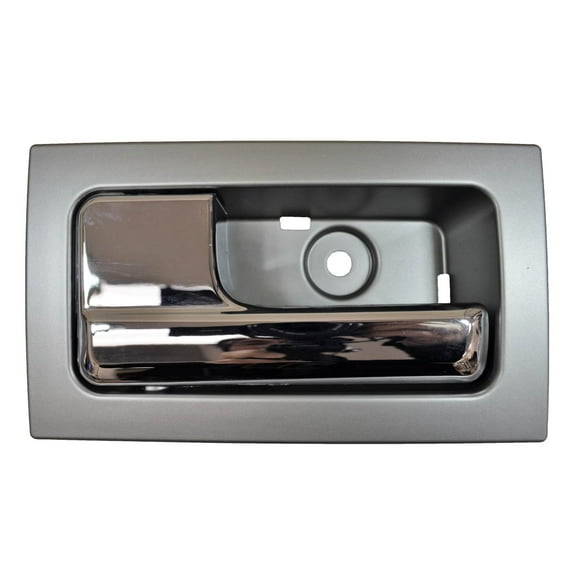 PT Auto Warehouse FO-2507MR-RLH - Inner Interior Inside Door Handle, Silver Gray Housing with Chrome Lever - Crew Cabs ONLY, for Power Locks, Driver Side Rear Fits select: 2009-2014 FORD F150