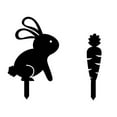 thumbnail image 2 of LSLJS Easter Bunny Yard Signs with Stakes, Easter Decorations Acrylic Hollow Black Rabbit Garden Stakes, Waterproof Outdoor Spring Decor Vintage Bunny Sign Party Favor Supplies for Lawn Patio Yard, 2 of 8
