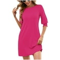 thumbnail image 5 of Women's Sexy Midi Dresses,Summer Clearance Mid-Sleeve Dresses, 5 of 9