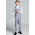 thumbnail image 6 of ETHAN Teen Boy Suit Colorful Formal Suits 3 Piece Slim Fit Dresswear Suit Set Gray 20 Years, 6 of 8