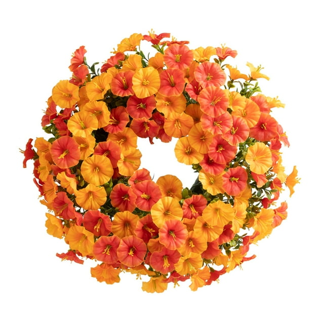 Summer Berry Wreath Festival Rattan Door Hanging Leaf Rattan Decorative Pendant for Home Garden Exterior Doors