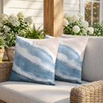 thumbnail image 3 of Pillow Covers 20x20 Set of 2, Summer Ocean Square Throw Pillow Covers for Couch/Sofa/Living Room, Coastal Sea Waves Beach Ombre Blue Decorative Soft Pillowcases for Couch Throw Pillows, 3 of 9