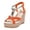 Orange, variant on Women's Espadrilles Wedge Sandals Dressy Platform Elatic Ankle Strap High Heels Casual Summer Comfortable Shoes Orange Size 7