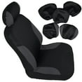 thumbnail image 5 of BDK Black Car Seat Covers with Matching Carpet Floor Mats for Cars Full Set - Front Universal Seat Covers & Back Bench Seat Cover with Automotive Floor Mats - Car, SUV, Truck, & Van Interior Protecto, 5 of 10