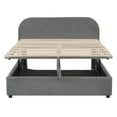 thumbnail image 6 of Euroco Upholstered Full Size Platform Bed with Hydraulic Storage System, Gray, 6 of 16