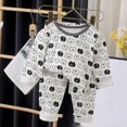 thumbnail image 2 of ITSAME Girls Outfit Long Sleeve Crewneck Pullover and Pants 2-Piece Cartoon Print Comfy Loungewear Set Size 11, 2 of 5