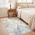 thumbnail image 4 of UERMEI 3'x5' Area Rugs for Entryway, Washable Non-slip Soft Indoor Door Mats, Modern Abstract Throw Rug for Bedroom Laundry Room Carpet, Blue & Brown, 4 of 10